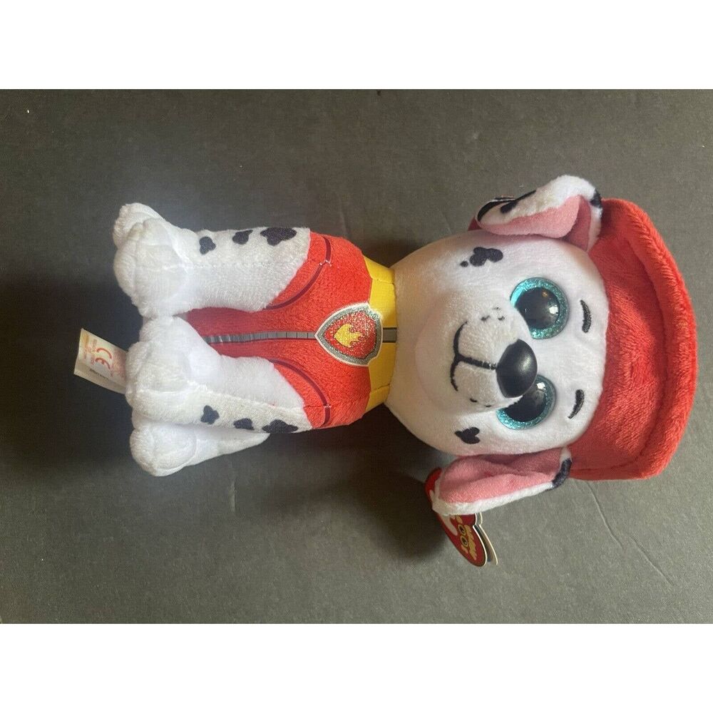 Ty Beanie Boo Marshall Plush Animal Dalmatian Paw Patrol 2020 6" Sparkle Eyes
